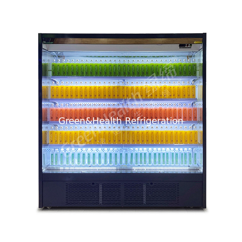 Ruang Komersial Multideck Open Chiller Untuk Menjaga Produk Segar Dan Dingin