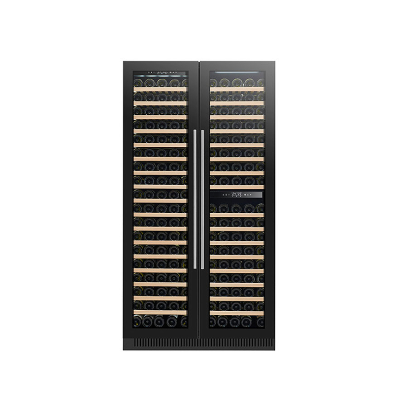 185 Botol Wine Display Cooler Dual Zone Pintu Kaca Listrik Model LD-185D