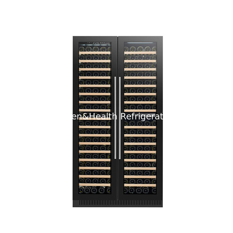 Sertifikat ETL 185 Botol Wine Display Cooler Zona Ganda Pintu Kaca Listrik Model LD-185D