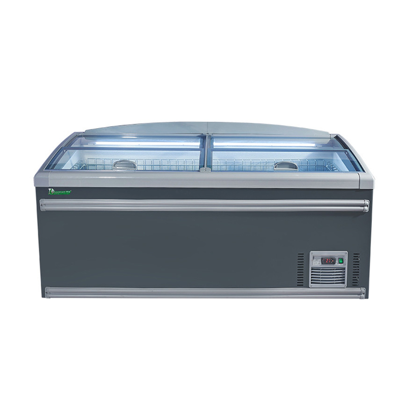 Presentasi Produk Supermarket Deep Chest Combination Open Top Island Freezer