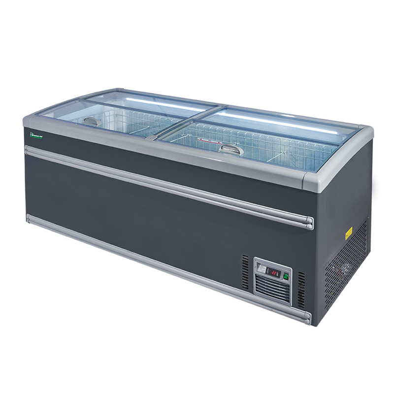 Presentasi Produk Supermarket Deep Chest Combination Open Top Island Freezer