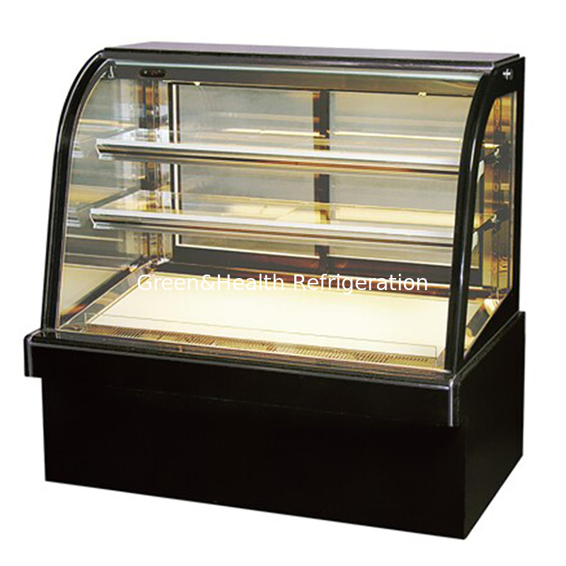 Marmer Base 2 Lapisan Dek Cake Tampilan Freezer untuk ular sushi pastri Tampilan