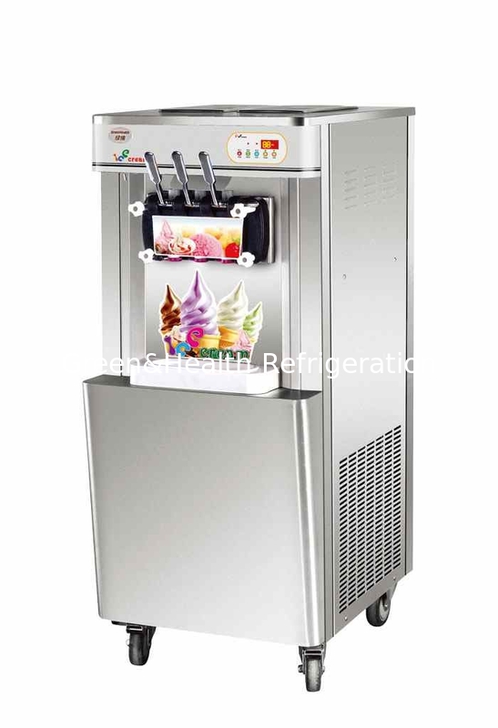 Mesin pembuatan es krim lantai berdiri 3 rasa mesin es krim lembut