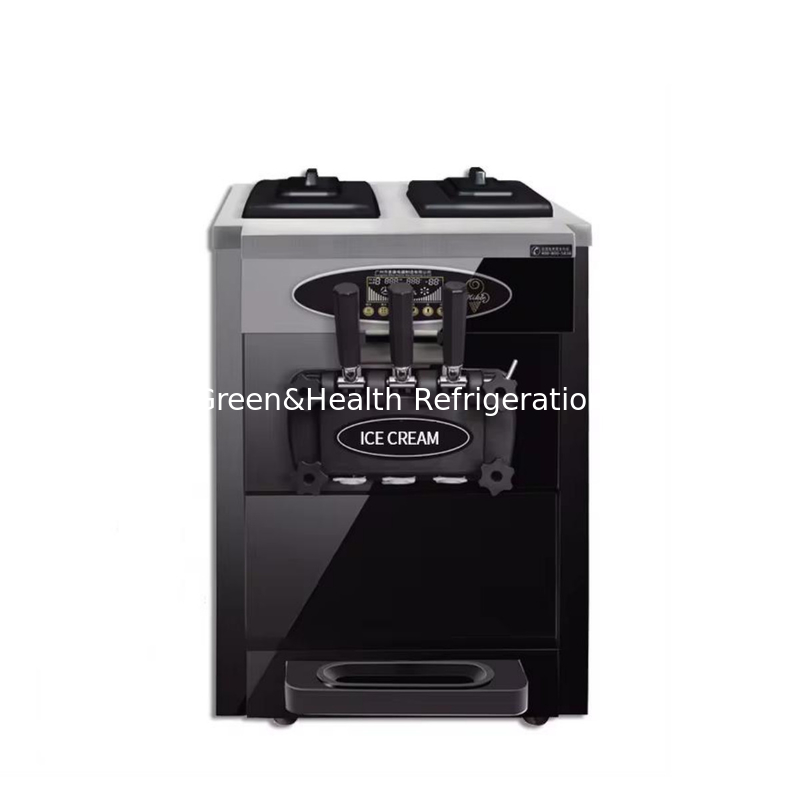 3 rasa lantai berdiri 304 stainless steel es krim membuat mesin dengan casters