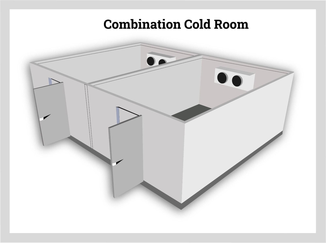 Ruang penyimpanan dingin Walk-In's Cooler Walk-In Freezer dengan sistem pendingin
