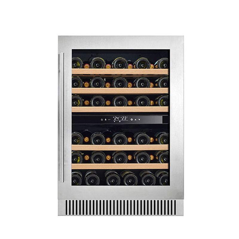 Dual-Zone Electric 60 Botol Wine Cooler untuk penyimpanan dan konservasi anggur