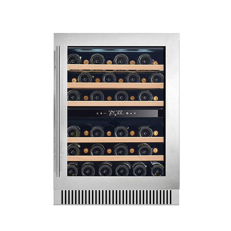 Dual-Zone Electric 60 Botol Wine Cooler untuk penyimpanan dan konservasi anggur