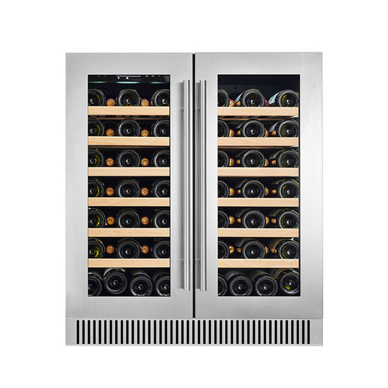 Dual-Zone Electric 60 Botol Wine Cooler untuk penyimpanan dan konservasi anggur