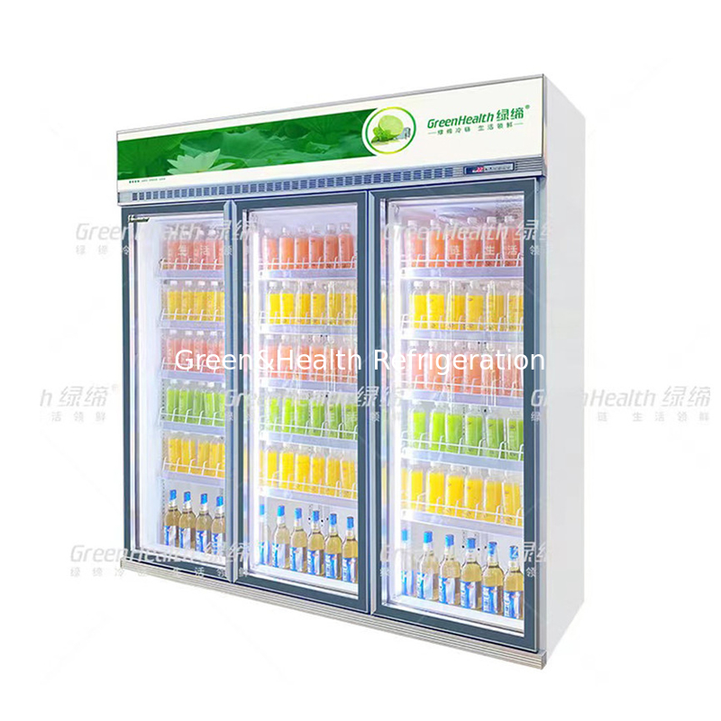 Advanced Customized Supermarket 5 Lapisan Chiller Dengan Pendingin Kipas Dan Cubigel Kompresor Unit