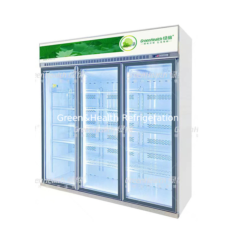 Advanced Customized Supermarket 5 Lapisan Chiller Dengan Pendingin Kipas Dan Cubigel Kompresor Unit
