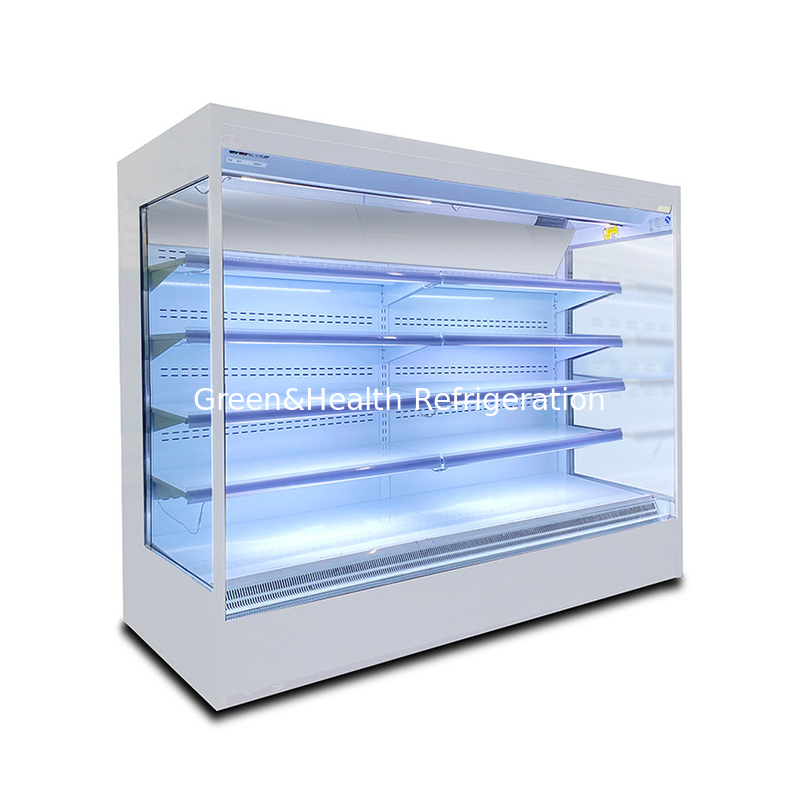 Energy Saving Glass Door Multideck Open Chiller Untuk Proyek Supermarket