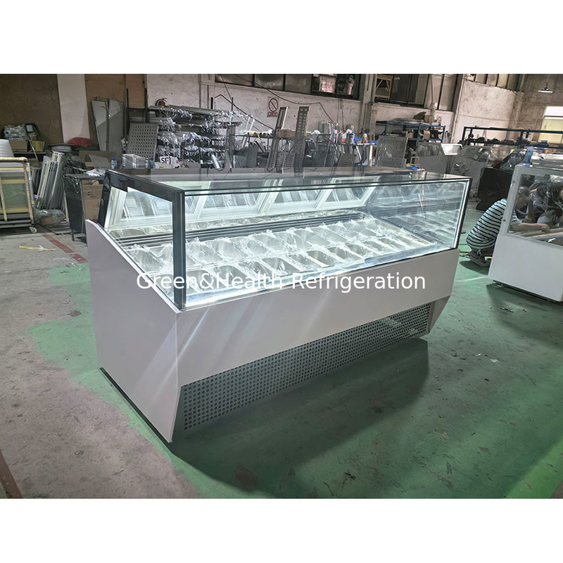 Freeze Free Energy Saving Ice Cream Display Freezer untuk kapasitas penyimpanan yang besar