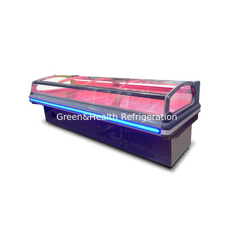 Toko Daging / Supermarket penyimpanan kulkas dengan lampu LED untuk penyimpanan daging segar