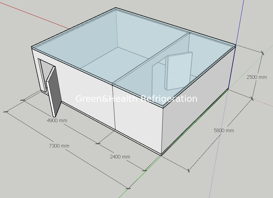 Solusi Gudang Rantai Dingin Suara rendah Freezer Walk-in Kamar Freezer Kapasitas Tinggi