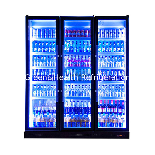 1154L Tiga Pintu Warna Toko Minuman Penyimpanan Display Kulkas