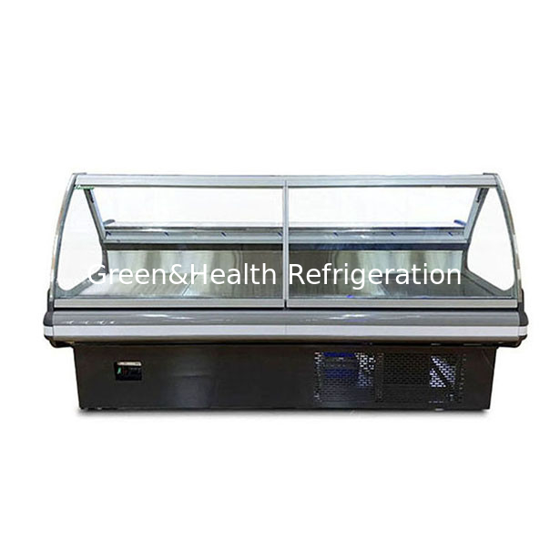 Toko Daging/Supermarket/Flip Top Glass Stainless Steel Fresh Meat Storage Display Freezer