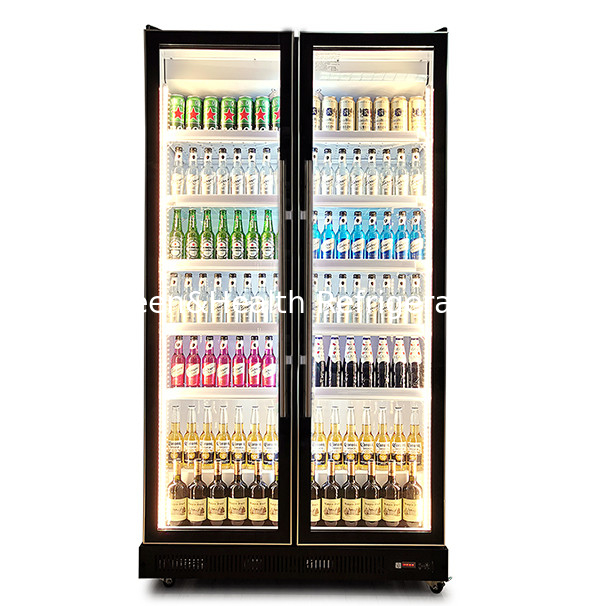 Multi Door Multi-Layer Rack Multi Color Lights Beverage Refrigeration Display Freezer
