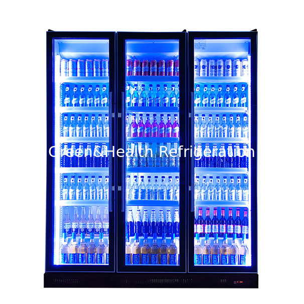 Multi Door Multi-Layer Rack Multi Color Lights Beverage Refrigeration Display Freezer