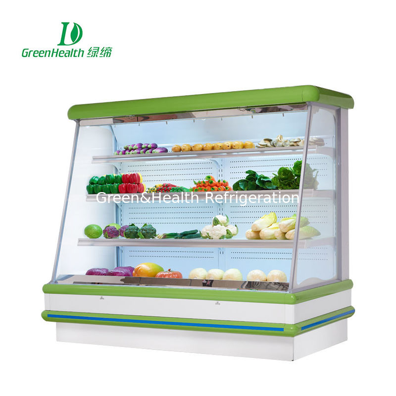 Komersial Supermarket Multideck Terbuka Chiller Terbuka / Kulkas Buah Dan Sayuran