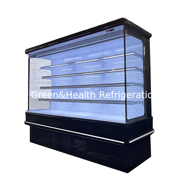 Mesin Indoor Gaya Eropa Supermarket / Toko Buah dan Sayuran Penyimpanan Tampilan Lemari Air Curtain Freezer