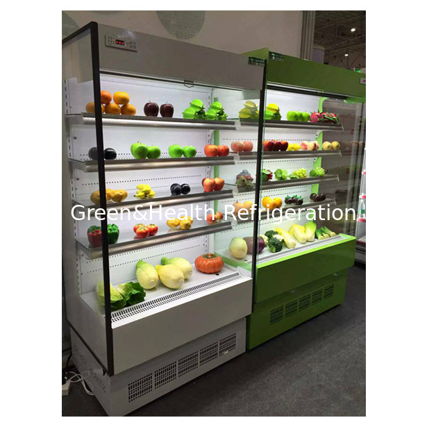 Komersial suhu rendah buah dan sayur penyimpanan kecil Tampilan Air Curtain Cabinet kecil Freezer