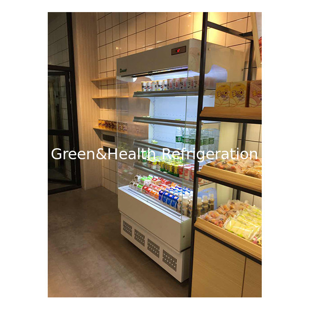 Komersial suhu rendah buah dan sayur penyimpanan kecil Tampilan Air Curtain Cabinet kecil Freezer
