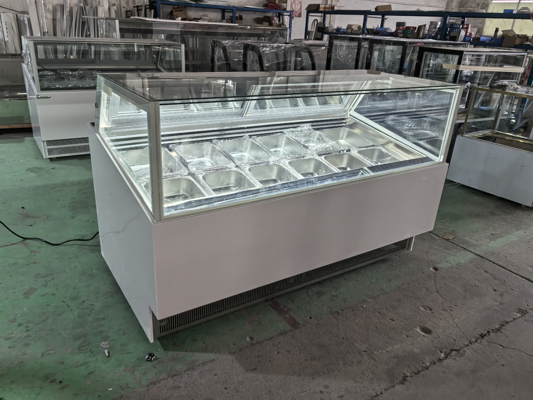 Toko Es Krim Peralatan Es Krim Tampilan Freezer Es Krim Diping Cabinet