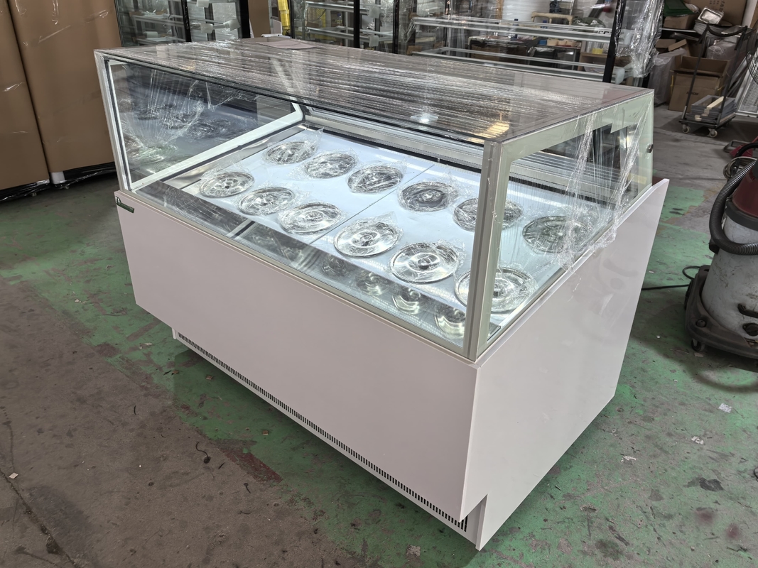 Toko Es Krim Peralatan Es Krim Tampilan Freezer Es Krim Diping Cabinet