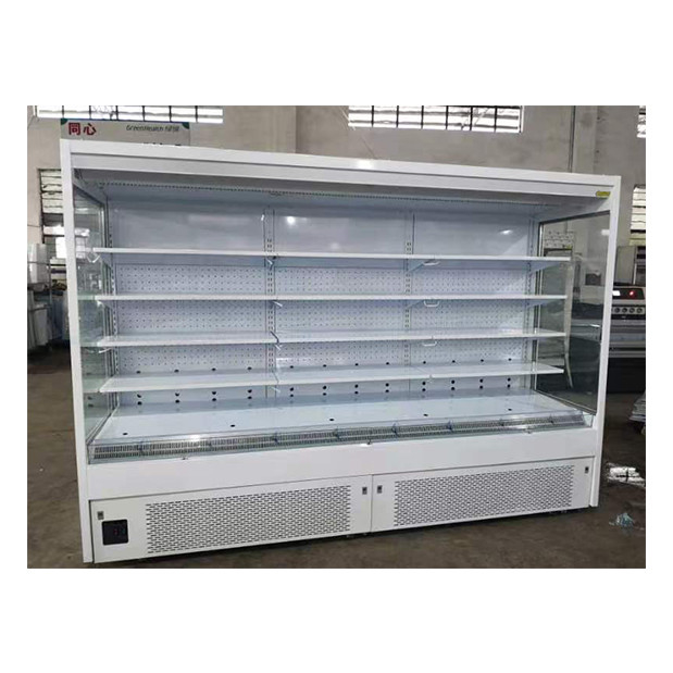 Kualitas Tinggi Komersial Sudut Kanan Lima Lapisan Rak Terbuka Penyimpanan Makanan Kabin Air Curtain Freezer