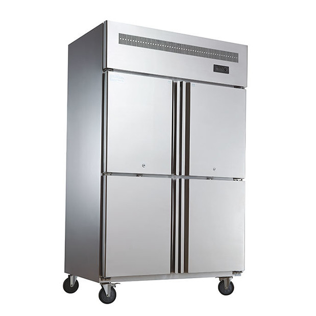 Komersial vertikal Catering Dapur Stainless Steel Storage Multi Door Freezer Dapur Freezer