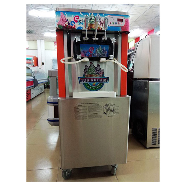 Toko es krim vertikal komersial menggunakan mesin pembuatan es krim