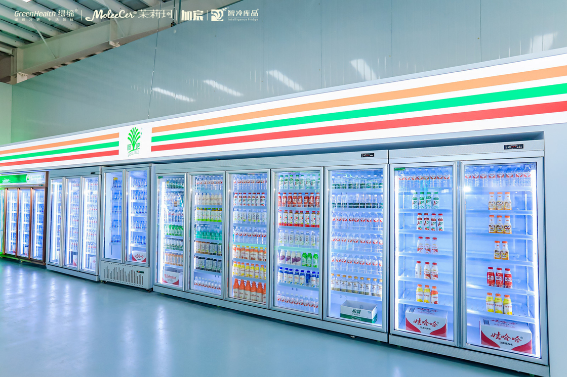 Komersial minuman kulkas pintu kaca tampilan kulkas Untuk Bar, Minuman Merchandiser kulkas