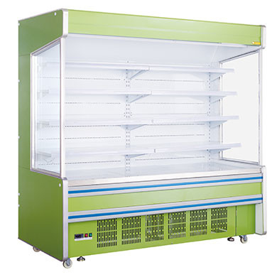 Plug-in tipe Sayuran Tampilan Kulkas Multideck Tampilan Chiller Commercial Open Case Chiller