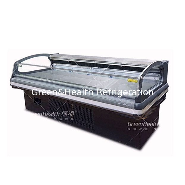 Kompresor horisontal berkualitas tinggi yang diimpor pendingin cepat penyimpanan daging segar suhu rendah display freezer
