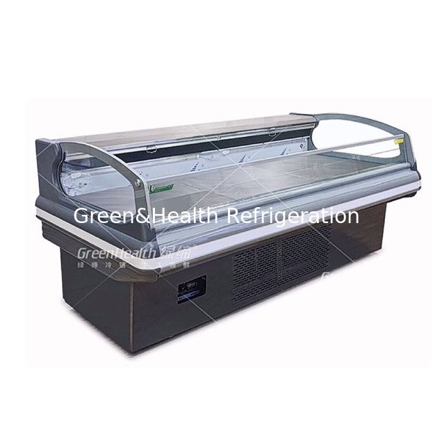 Kompresor horisontal berkualitas tinggi yang diimpor pendingin cepat penyimpanan daging segar suhu rendah display freezer