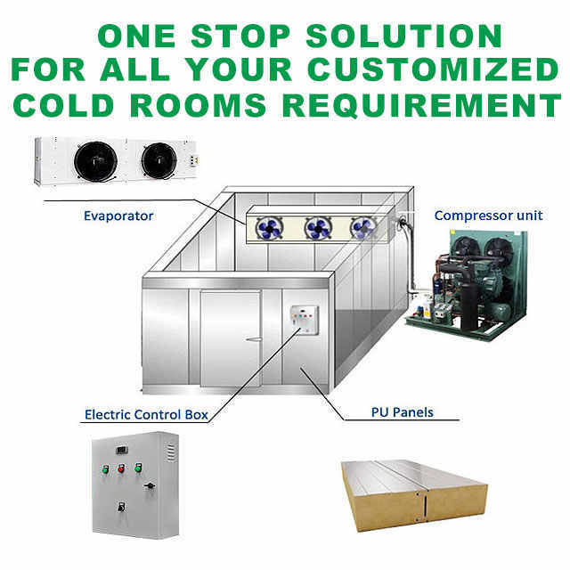Modular Cold Storage Room Persyaratan pembekuan dalam Kamar dingin dengan suhu dari -18 sampai -22 derajat C