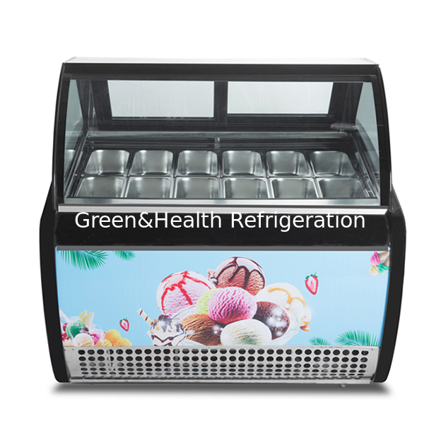 Toko/Toko Es Krim Menggunakan Kulkas Es Krim Untuk Menampilkan Kulkas Baja Berkualitas Freezer