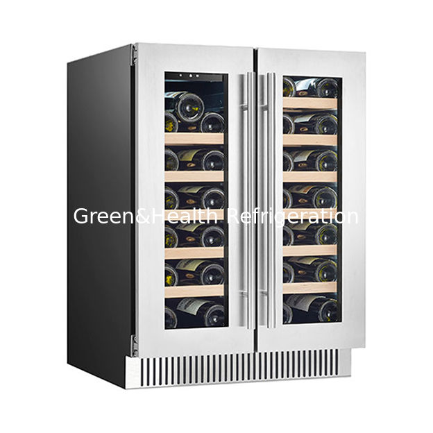 Sertifikat ETL Pabrik Penjualan Langsung 68 Botol Oak Laminasi Anggur Merah Display Dingin Anggur Merah Freezer