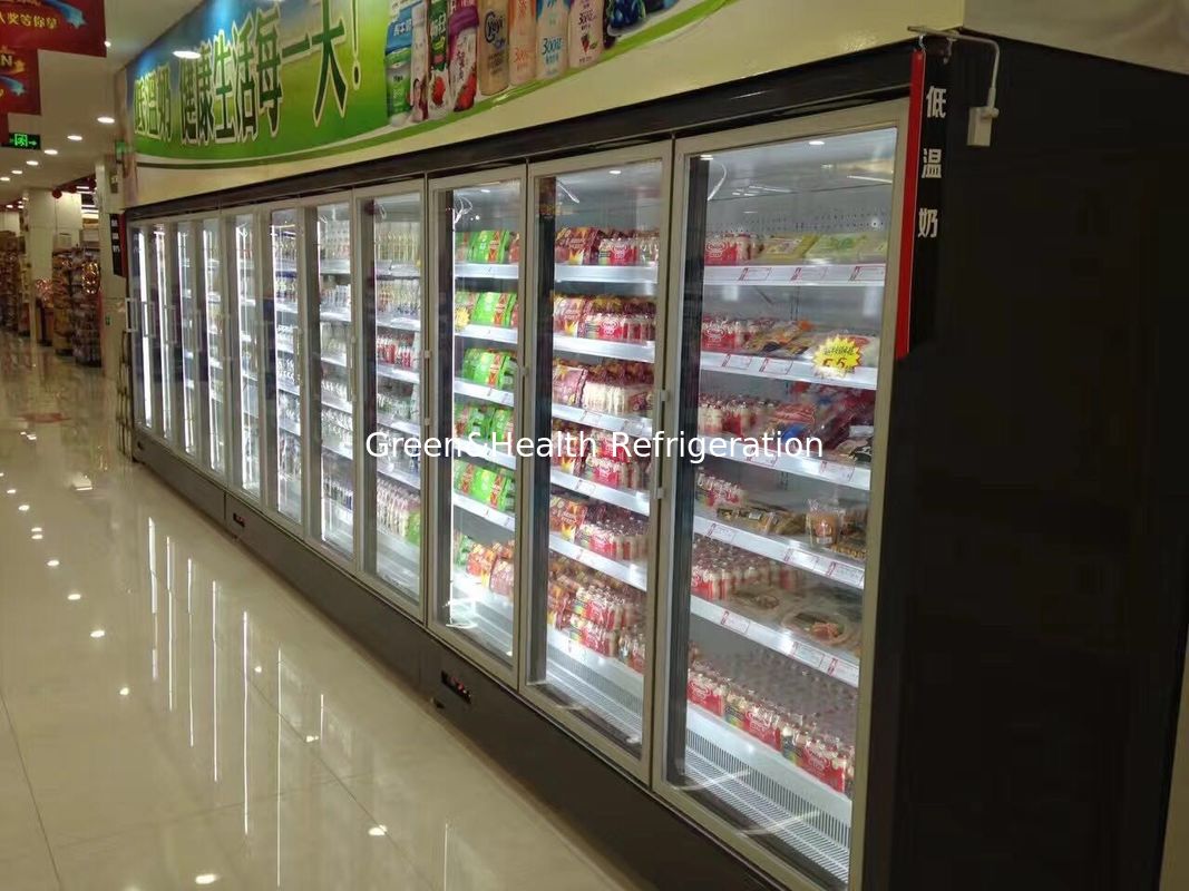 Warna Putih 3 4 5 Pintu Supermarket Freezer Display Showcase Makanan Beku