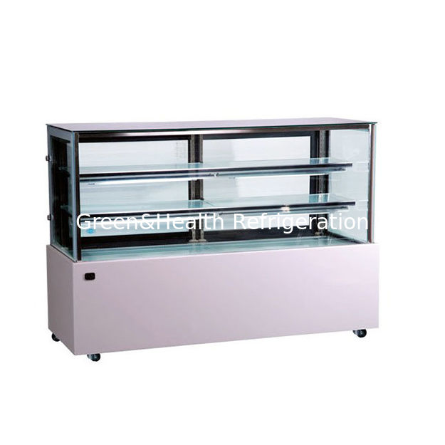 Penjualan Langsung Pabrik Sudut Kanan Stainless Steel Bahan Kaca Freezer Tampilan Pendingin Kue