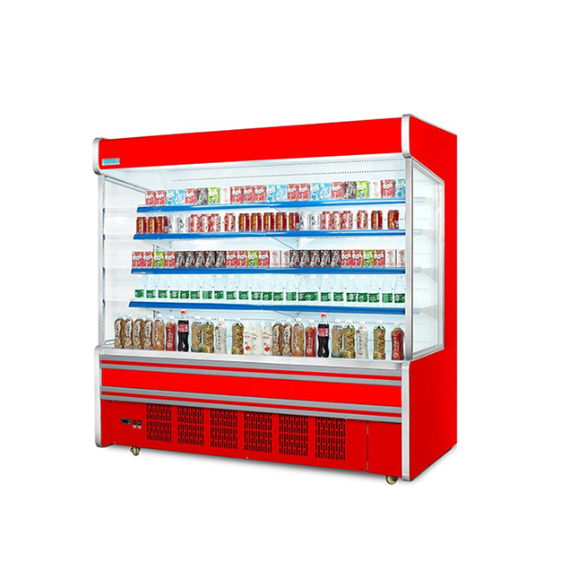 Multi Color Customized Right Angle Open Storage Lemari Pendingin Untuk Barang