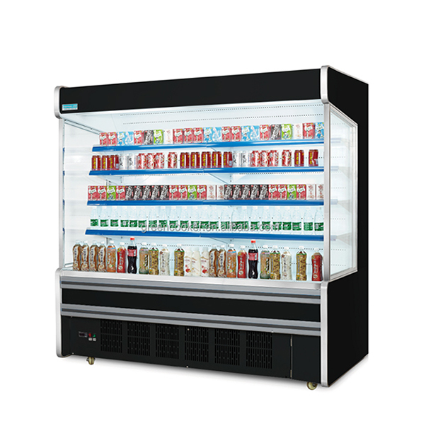 Multi Color Customized Right Angle Open Storage Lemari Pendingin Untuk Barang