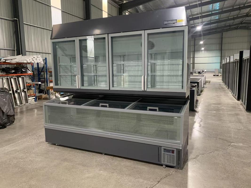Freezer Kombinasi Auto-Defrost Vertikal & Horizontal Merchandiser dengan -16°C hingga -22°C