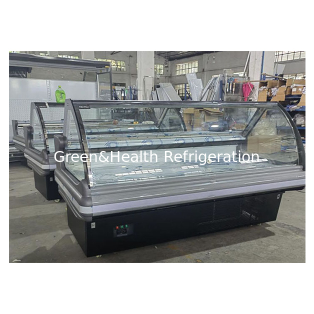 Angkat Kaca Struktur baja tahan karat Horisontal Komersial Penyimpanan Makanan Masak Pendinginan Freezer