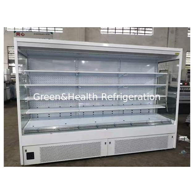 Supermarket Built-In Compressor Powerful Air Conditioning Right Angle Open Freezer