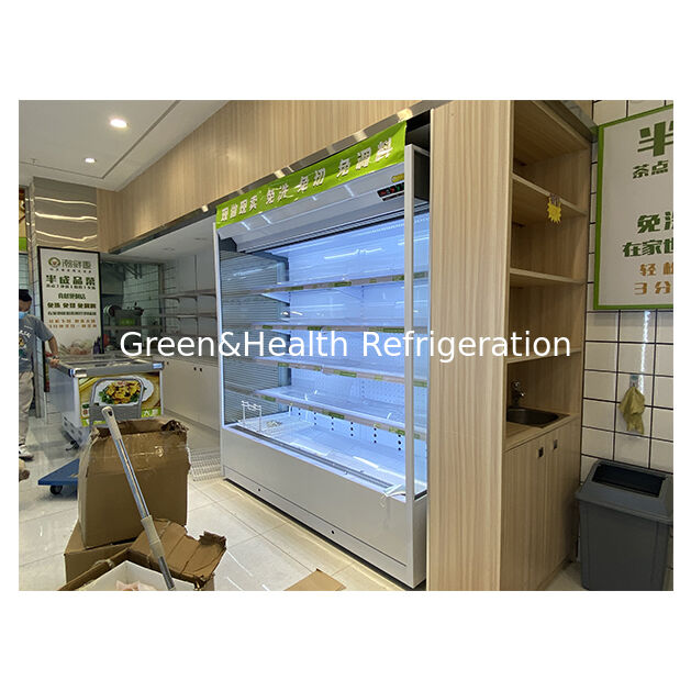 Supermarket Langsung Pabrik Kualitas Tinggi Penyimpanan Makanan Pendingin Freezer Tipe Terbuka