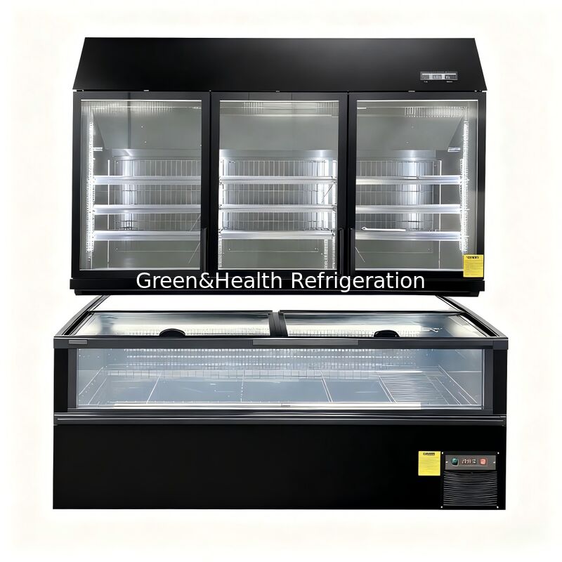 Freezer Kombinasi Auto-Defrost Vertikal & Horizontal Merchandiser dengan -16°C hingga -22°C