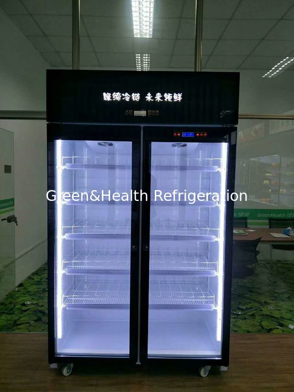 Otomatis Pencairan Minuman Komersial Pintu Kaca Komersial Untuk Supermarket Dengan Pemanas