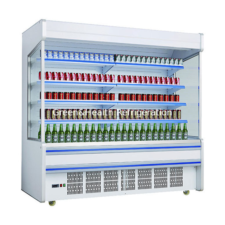 Supermarket Multideck Display Refrigerator Chiller Plug In System/ Sayuran Dan Buah Showcase Cabinet