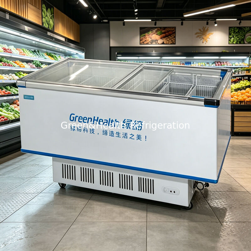 Freezer Dada Vertikal Kapasitas Besar dengan Kompresor Danfoss dan Pencairan Otomatis untuk Penggunaan Komersial